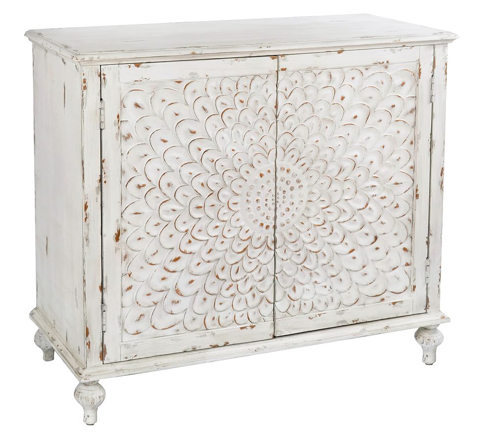 Diablo Carved Wood Storage Cabinet | Pottery Barn