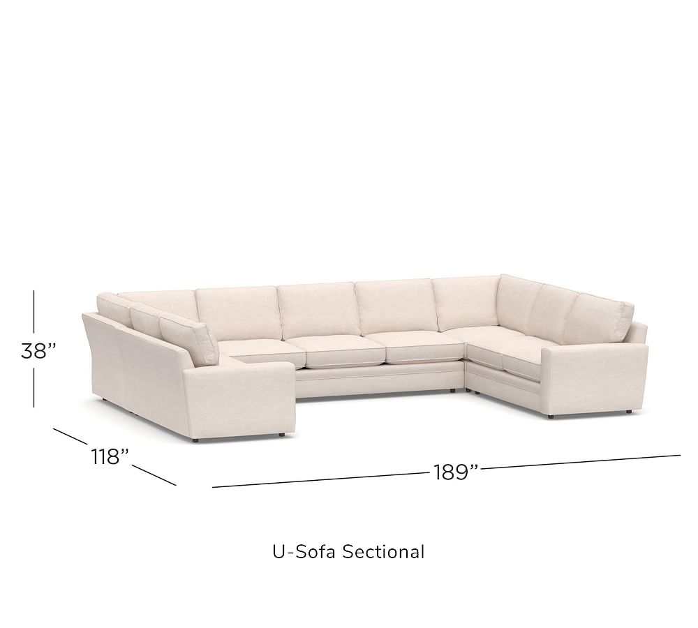 Pearce Square Arm Upholstered U-Shaped Sectional | Pottery Barn