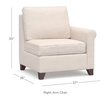 Build Your Own Cameron Roll Arm Upholstered Sectional | Pottery Barn