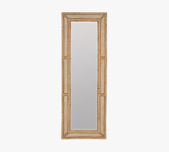Ash Rattan Floor Mirror Pottery Barn