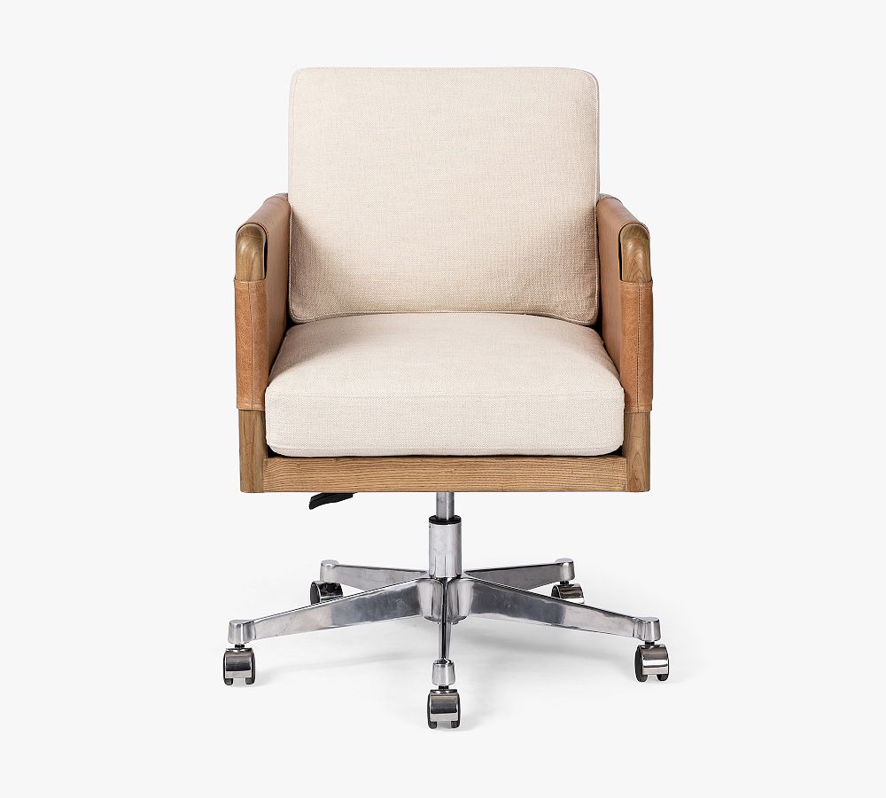 Thompson Leather Swivel Desk Armchair