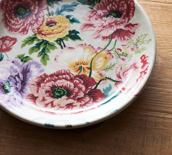 Meadow Floral Stoneware Salad Plates Set of 4 Pottery Barn