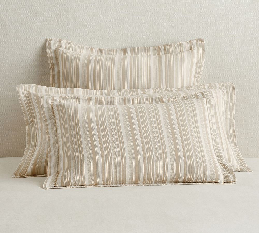 Beckett Yarn Dye Textured Striped Duvet Cover Pottery Barn