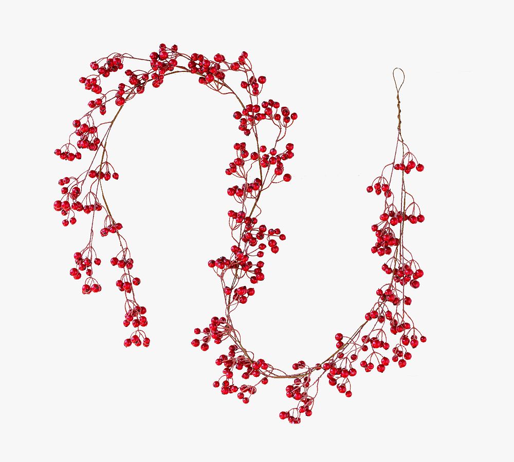 Faux Red Berry Garland Pottery Barn