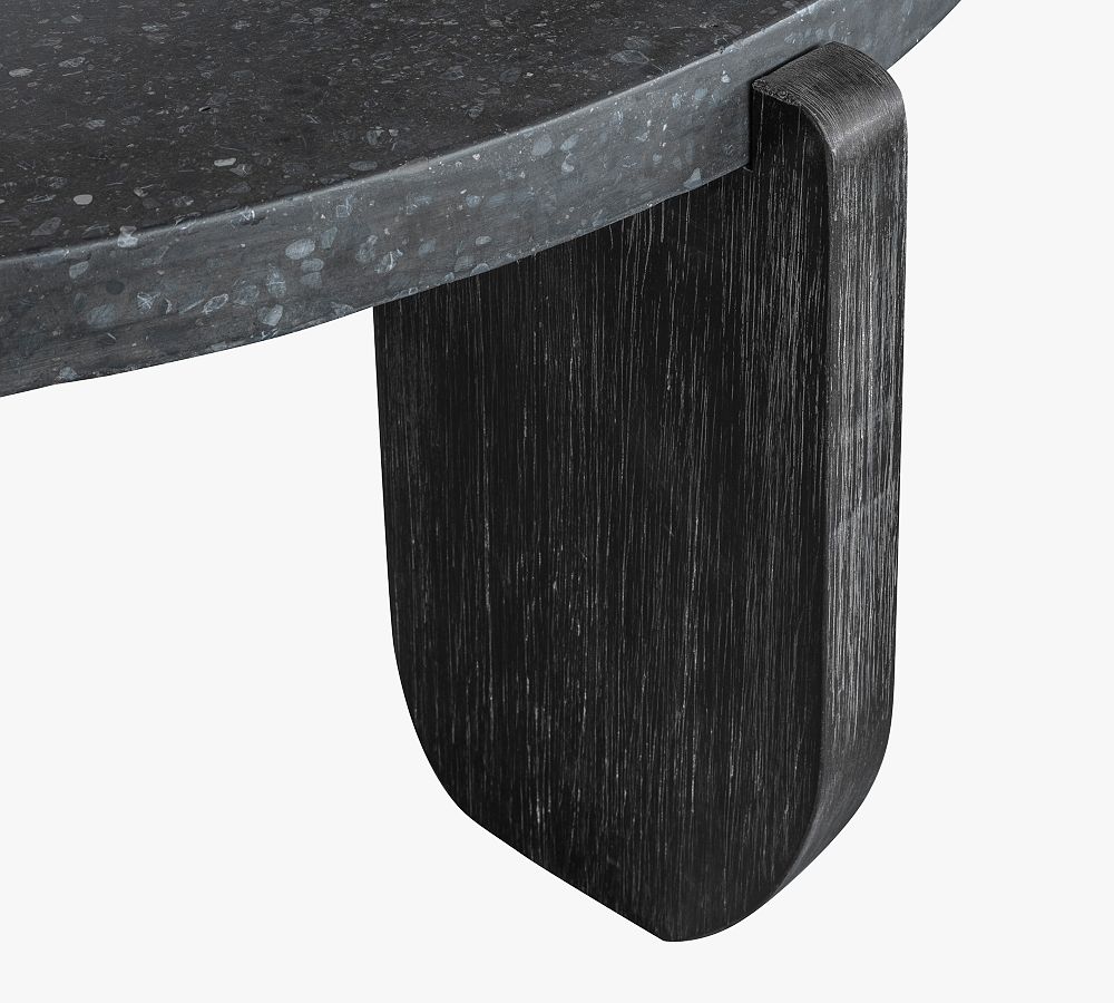 Catia Round Stone Coffee Table Pottery Barn