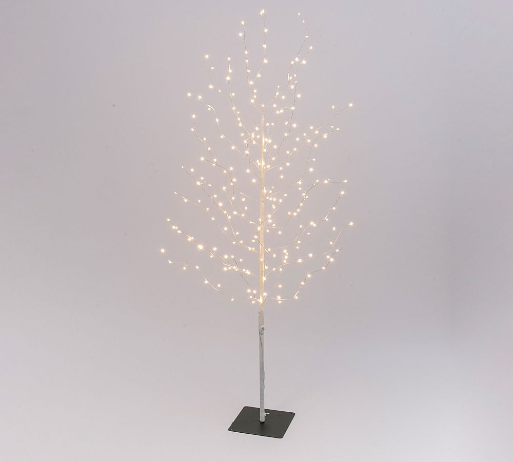 Lit LED White Tree