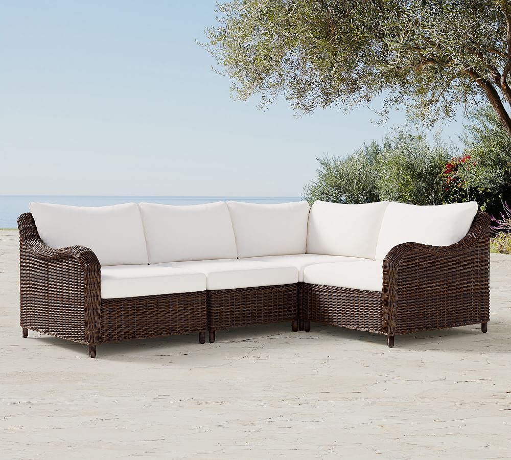 Torrey Wicker -Piece Roll Arm Outdoor Sectional