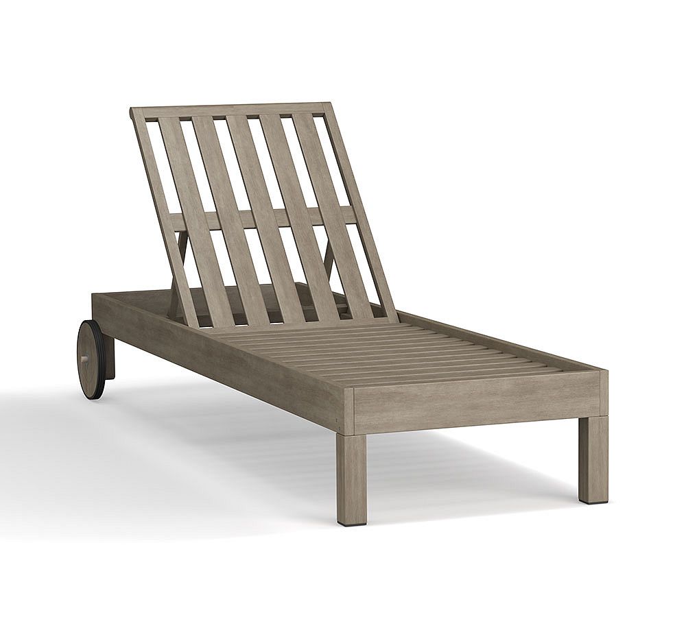 Chatham Outdoor Chaise Lounge, Honey Pottery Barn