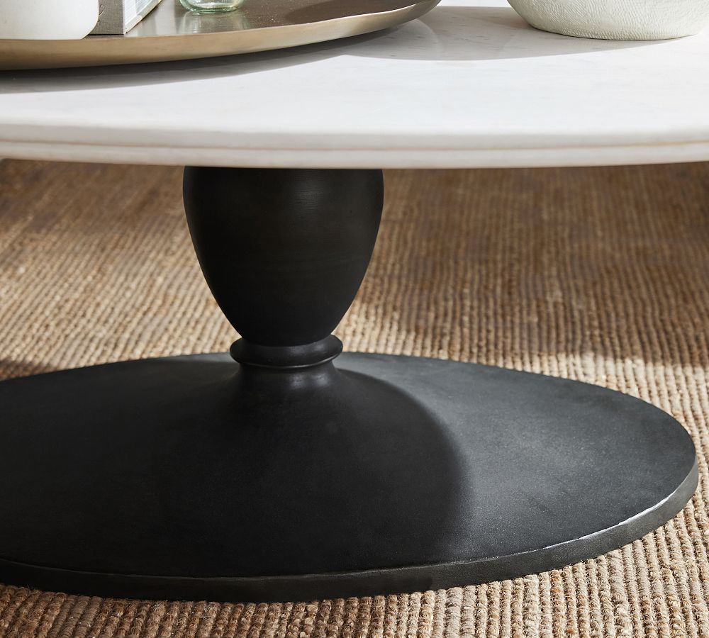 Chapman Oval Marble Coffee Table Pottery Barn