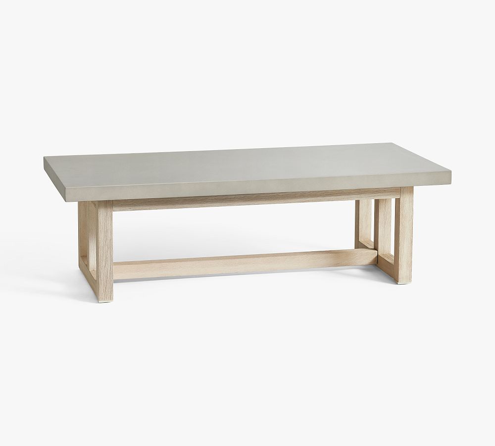 Portola Concrete Outdoor Coffee Table Pottery Barn