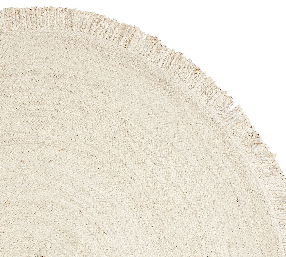 Fringed Braided Round Jute Rug Pottery Barn