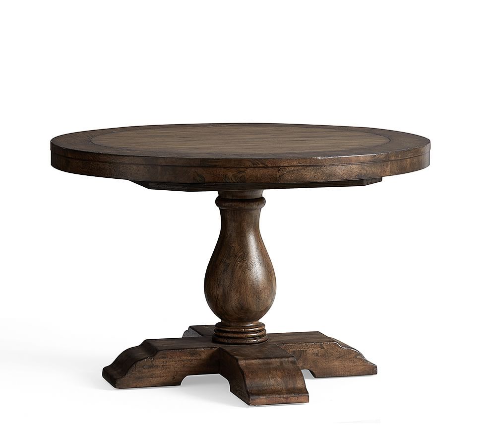 Lorraine Round Pedestal Extending Dining Table Pottery Barn