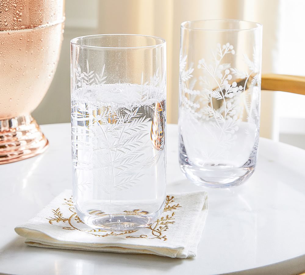 Monique Lhuillier Delphine Highball Glasses - Set of 4