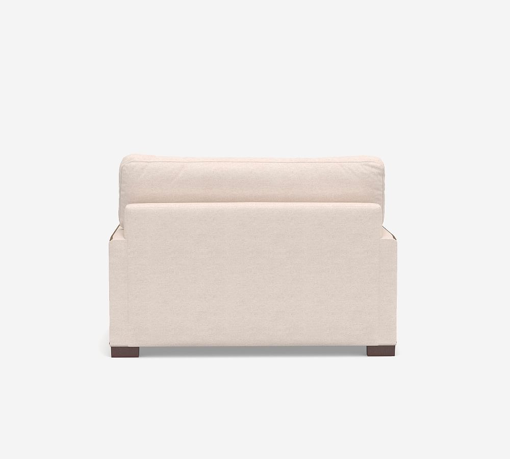 Turner Square Arm Upholstered Twin Sleeper Sofa with Memory Foam