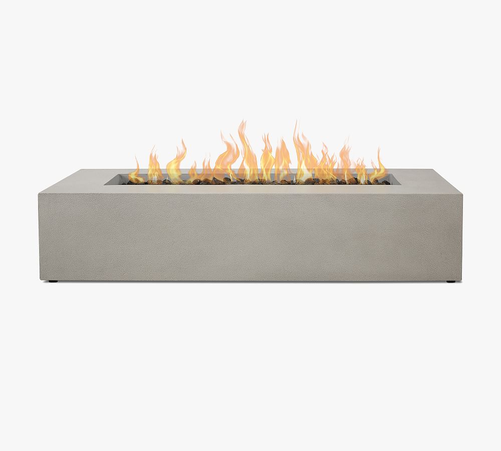 Abril 56.5" Low Rectangular Propane Fire Table Pottery Barn