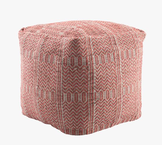 Jean Handwoven Outdoor Pouf Pottery Barn