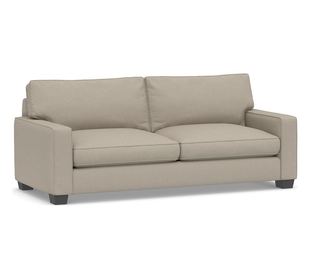 OPEN BOX PB Comfort Square Arm Upholstered Grand Sofa 87", Box Edge