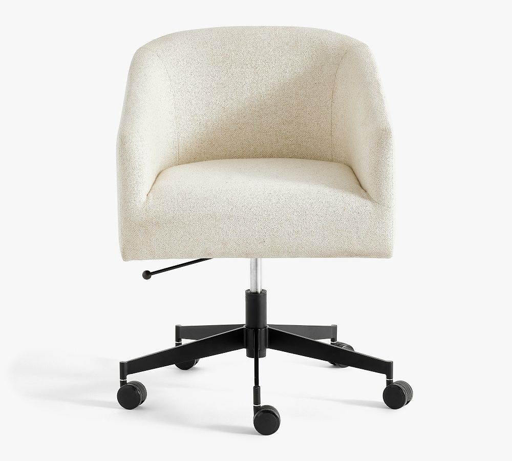 Baldwin Upholstered Swivel Desk Chair Pottery Barn
