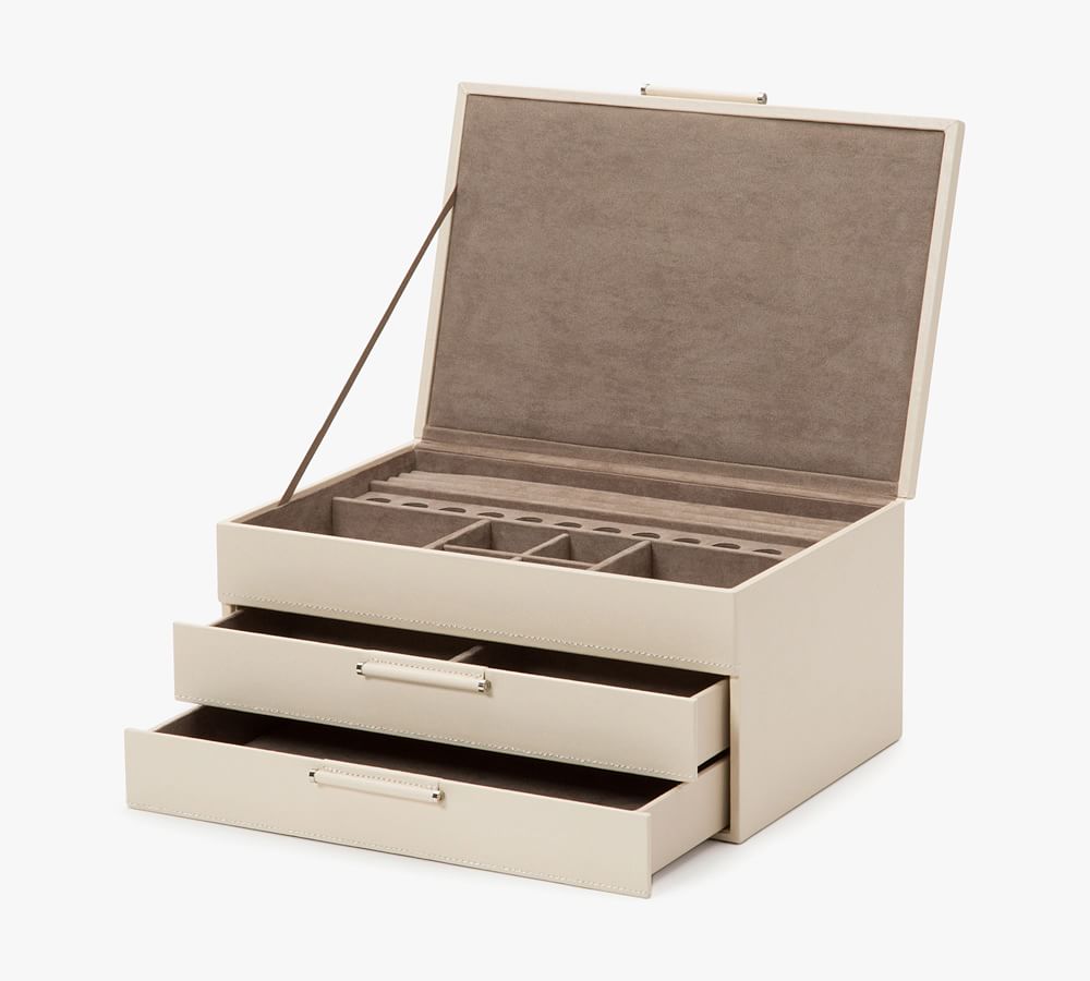 Sophia Leather Jewelry Box Jewelry Organizer Pottery Barn