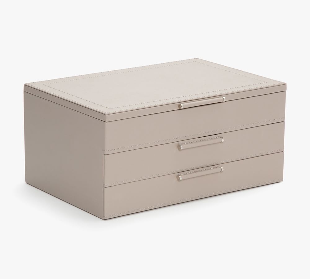 Sophia Leather Jewelry Box Jewelry Organizer Pottery Barn