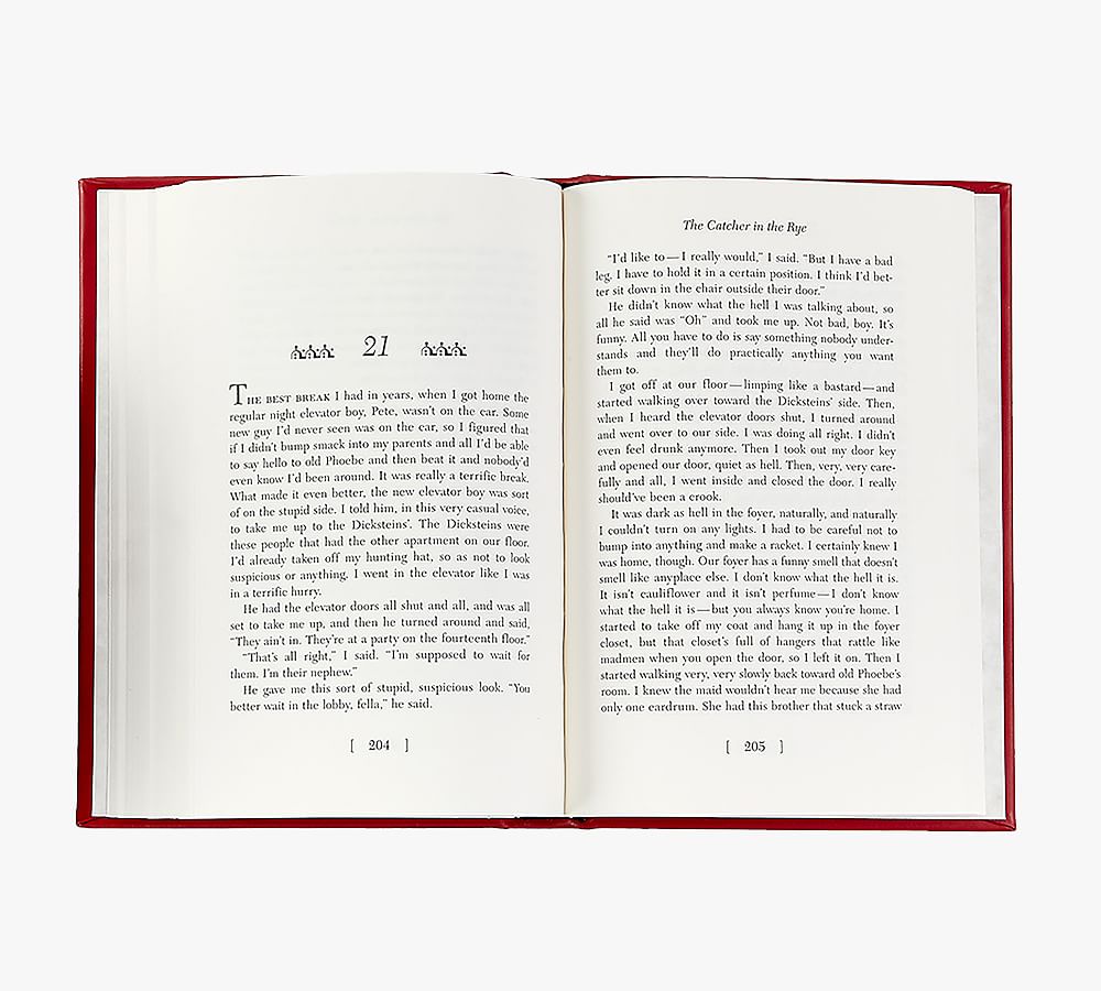 The Catcher In The Rye by J.D. Salinger LeatherBound Book Pottery Barn