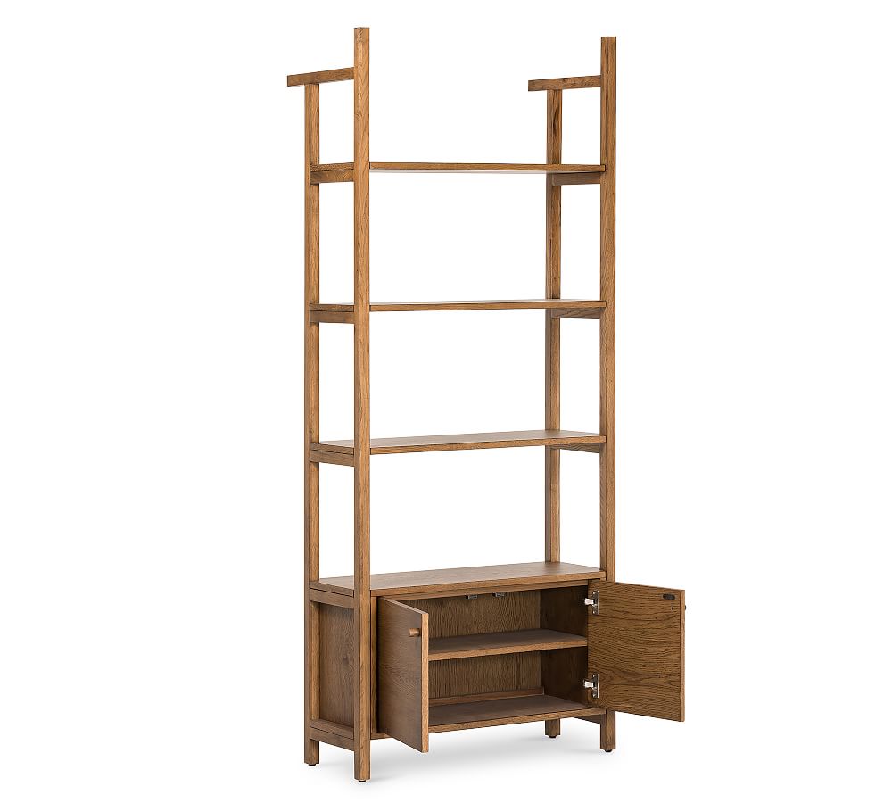Genoa Etagere Bookcase with Doors Pottery Barn