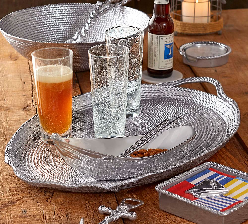 Rope Recycled Aluminum Serving Tray