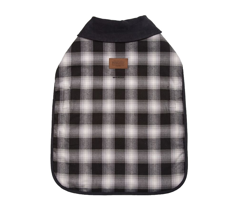 Pendleton® Charcoal Plaid Dog Coat Collection Pottery Barn
