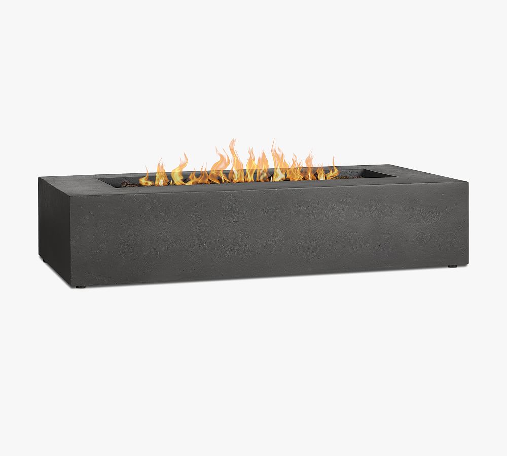 Abril 56.5" Low Rectangular Propane Fire Table Pottery Barn