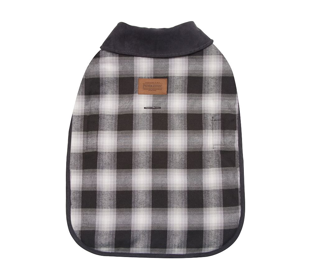 Pendleton® Charcoal Plaid Dog Coat Collection Pottery Barn