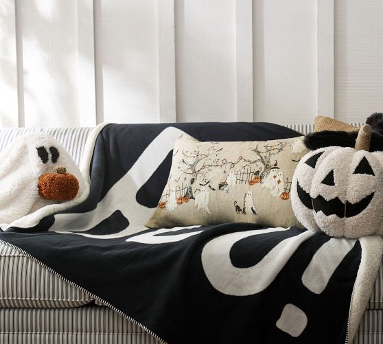Gus the Ghost with Pumpkin Pillow Pottery Barn