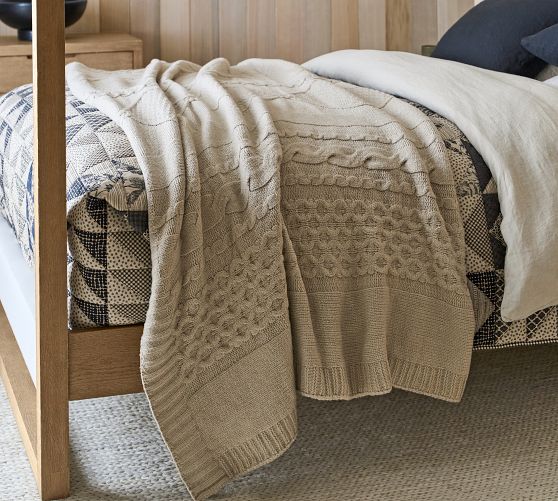 Cable Knit Blanket Pottery Barn