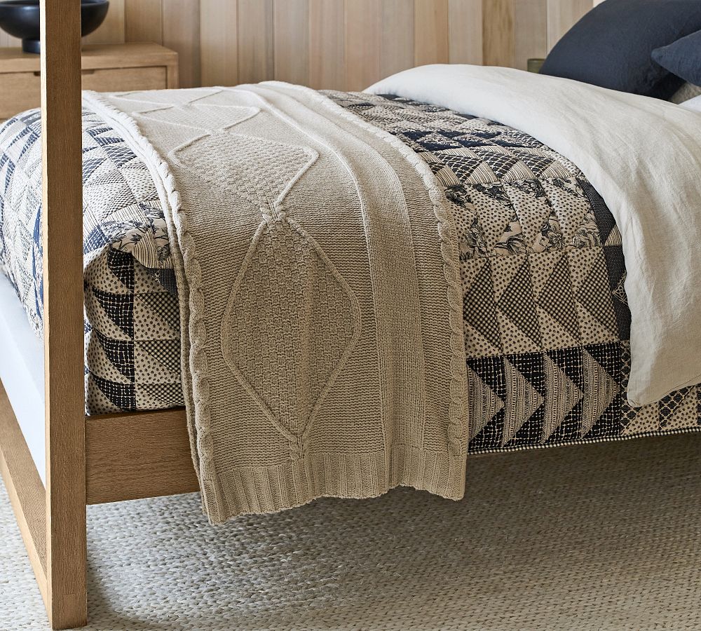 Cable Knit Blanket Pottery Barn