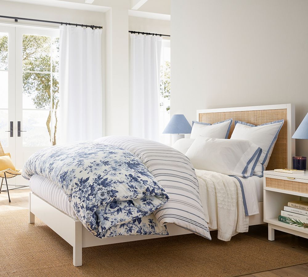 Finley Striped Percale Duvet Cover Pottery Barn