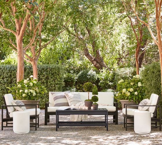 Pomona Concrete Round Outdoor Side Table | Pottery Barn