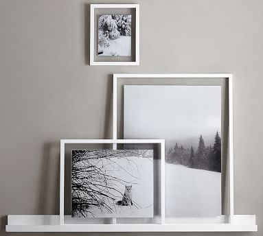 Floating Wood Gallery Picture Frame - White | Pottery Barn