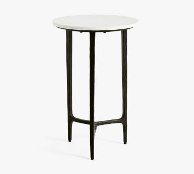 Larkspur Round Marble Side Table | Pottery Barn