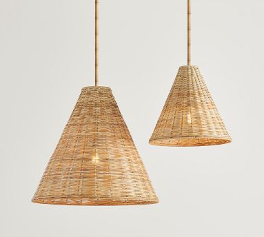 Marion Woven Cone Pendant | Pottery Barn