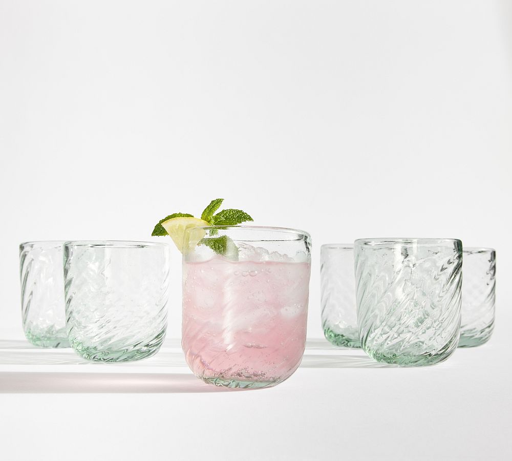 Twist Recycled Glass Drinking Glasses Set of 4 Pottery Barn
