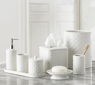 Jolie Porcelain Bathroom Accessories | Pottery Barn