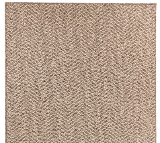 Custom Woven Chevron Outdoor Rug Pottery Barn