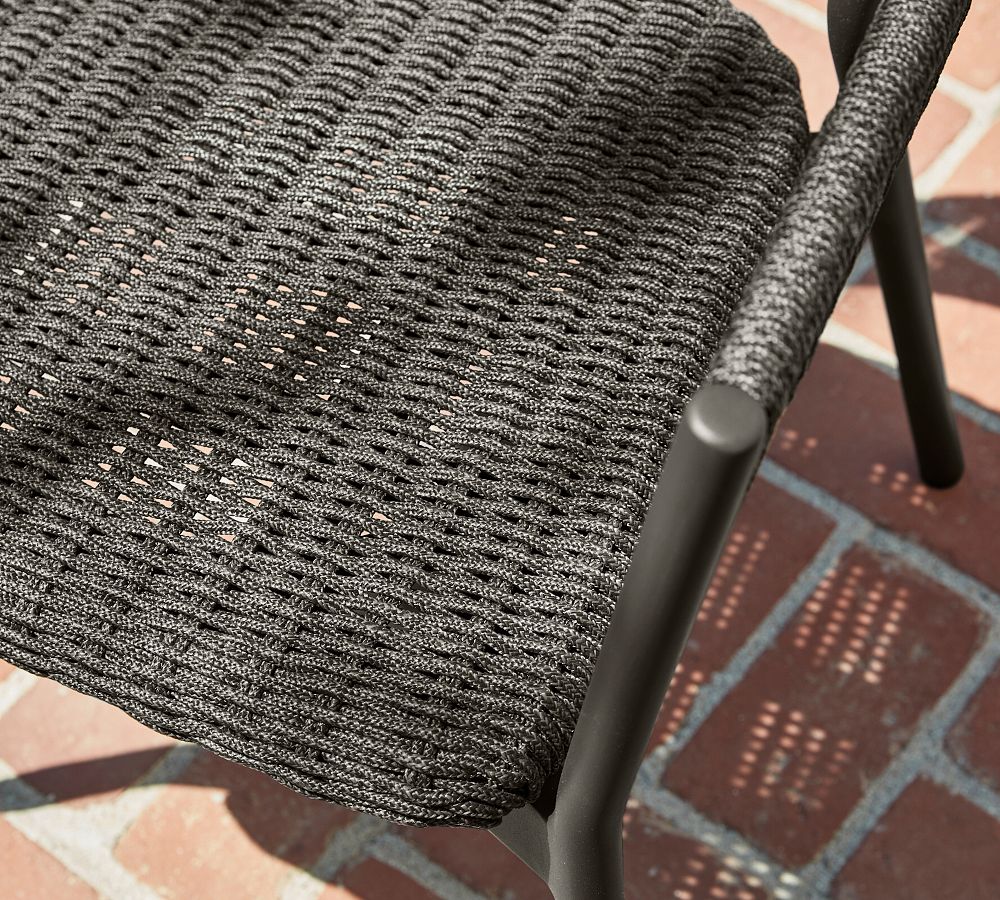 Elmore Metal & Rope Outdoor Dining Chair Pottery Barn