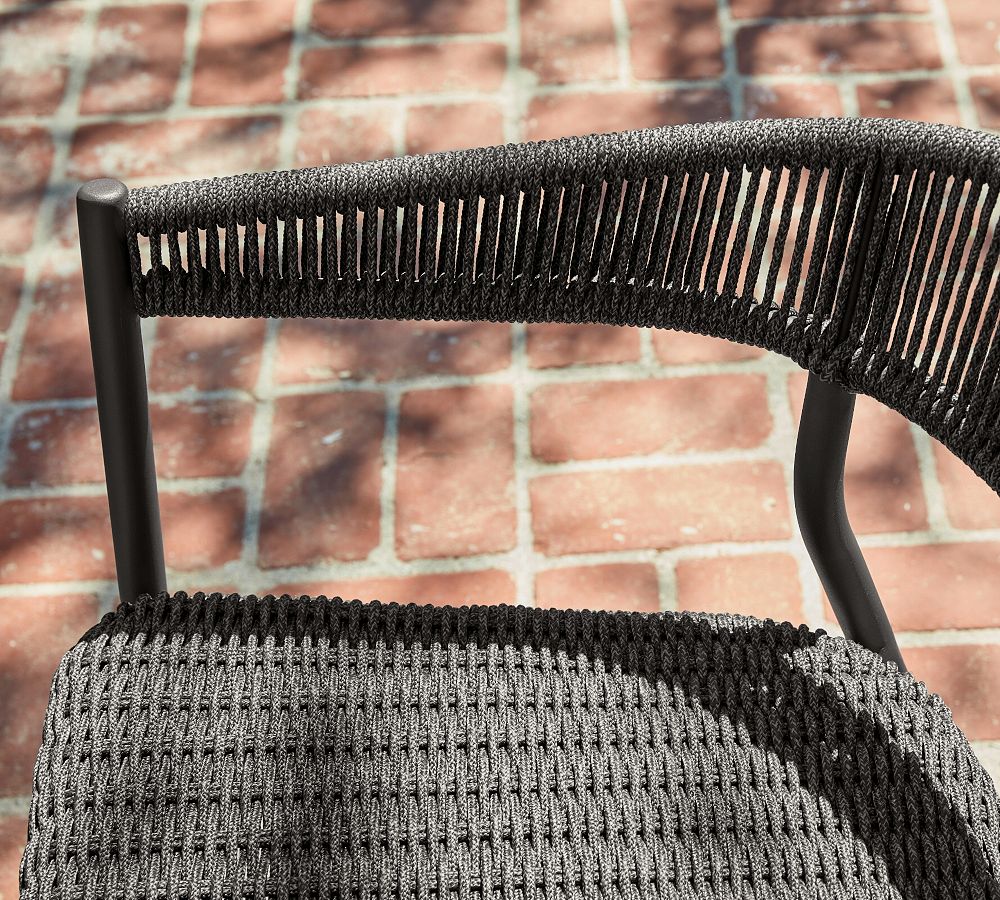 Elmore Metal & Rope Outdoor Dining Chair Pottery Barn