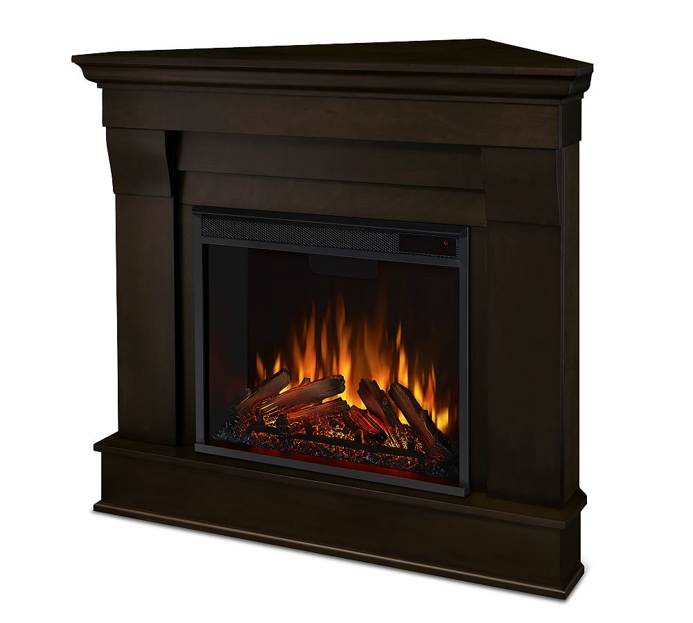 Real Flame® Chateau Corner Electric Fireplace Pottery Barn