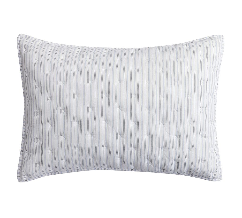 Carter Striped Quilted Sham | Pottery Barn