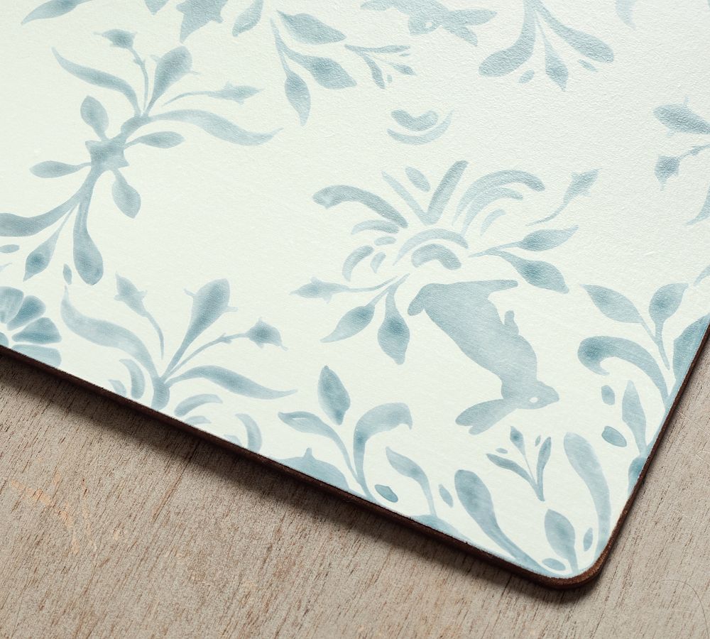 Chambray Bunny Cork Placemats Set of 4 Pottery Barn