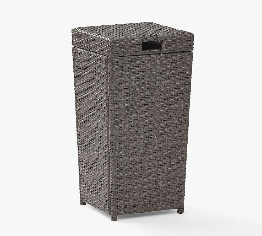 Benson Outdoor Wicker Trash Bin Pottery Barn