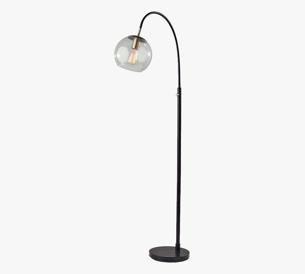 Ellison Textured Glass Globe Floor Lamp | Pottery Barn