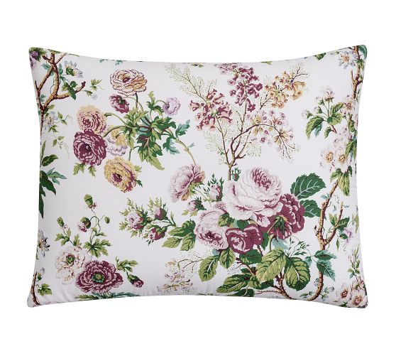 Eloise Garden Reversible Percale Comforter Sham | Pottery Barn