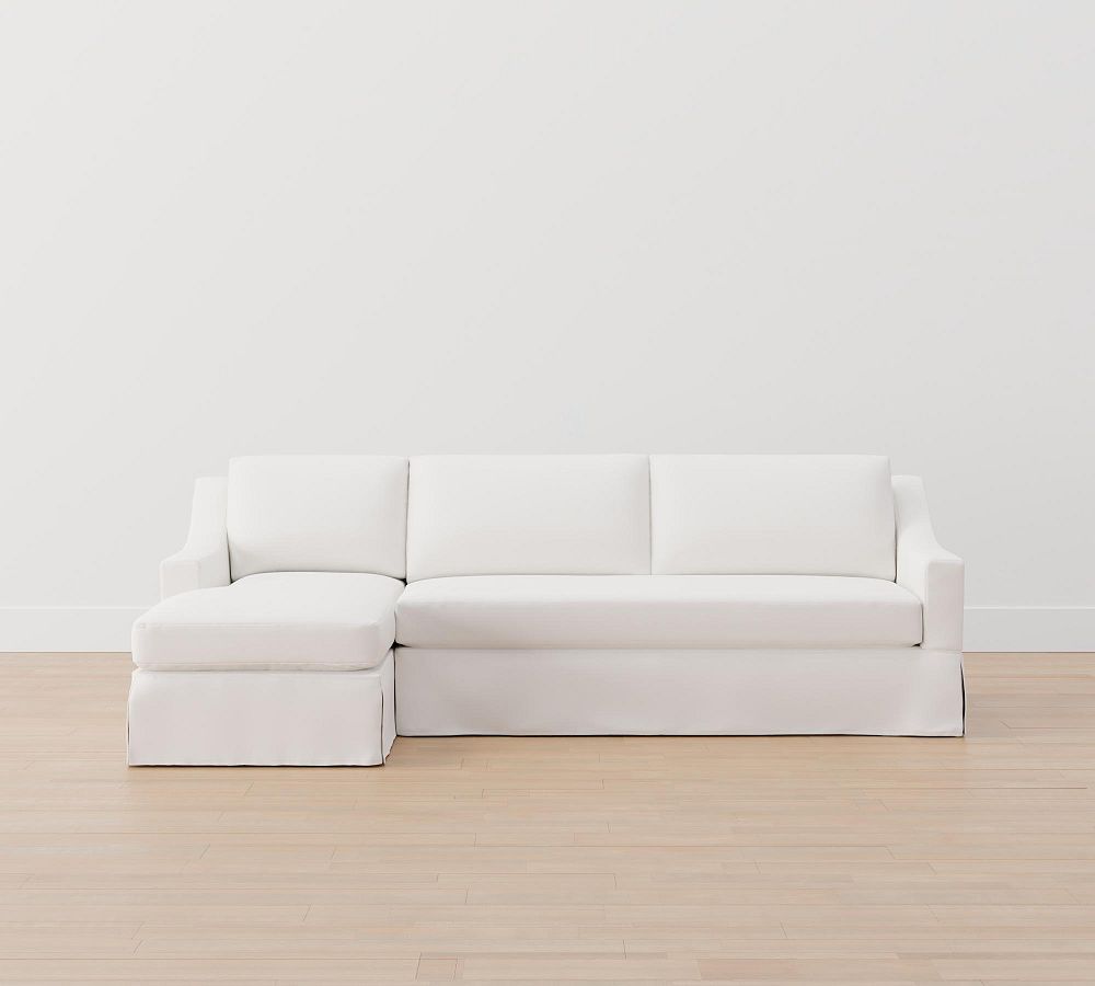 York Slope Arm Slipcovered Sofa Chaise Sectional Pottery Barn